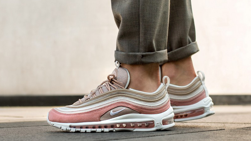 air max 97 particle beige on feet